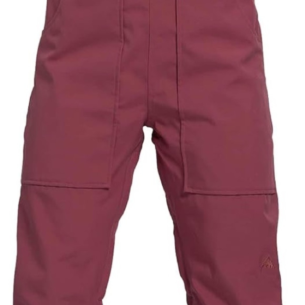 Burton Avalon Women's Rose Brown Pink Snow Bib Overalls - Picture 5 of 12